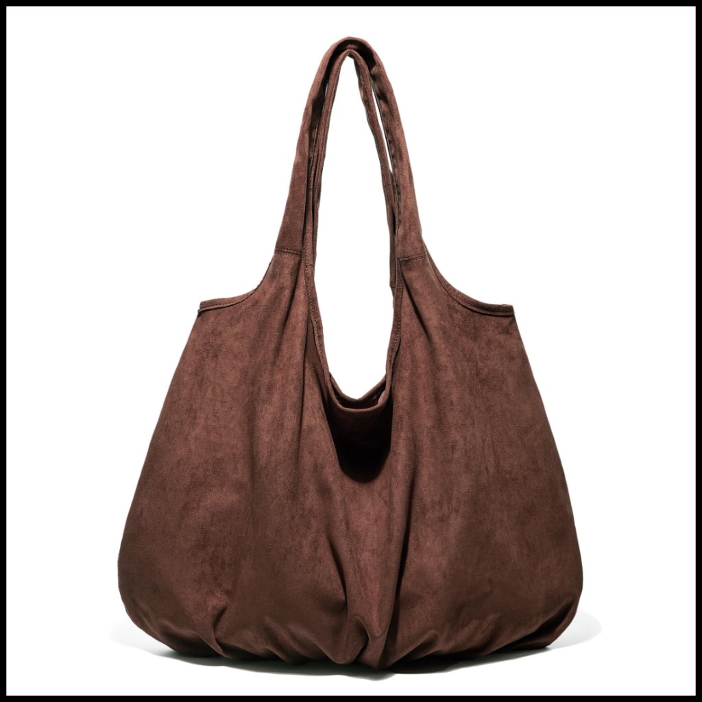Chic Slouchy Suede Hobo Bag Minimalist Shoulder Purse Tote Satchel